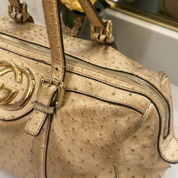 Gucci vintage ostrich Boston Bag - Picture 4 of 16